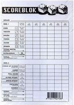 Scoreblok Yahtzee - 4x - blok 100 vellen - dobbelspel - punten opschrijven - 10 x 15 cm - puntentelling