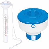 Zwembad chlorinator chloordrijver/chloorverdeler voor kleine zwembaden - Inclusief zwemwater thermometer
