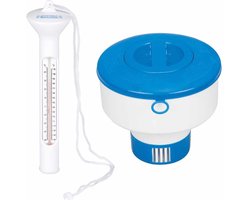 Zwembad chlorinator chloordrijver/chloorverdeler voor kleine zwembaden - Inclusief zwemwater thermometer