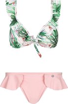 Gebloemde bikini met ruches - M/L