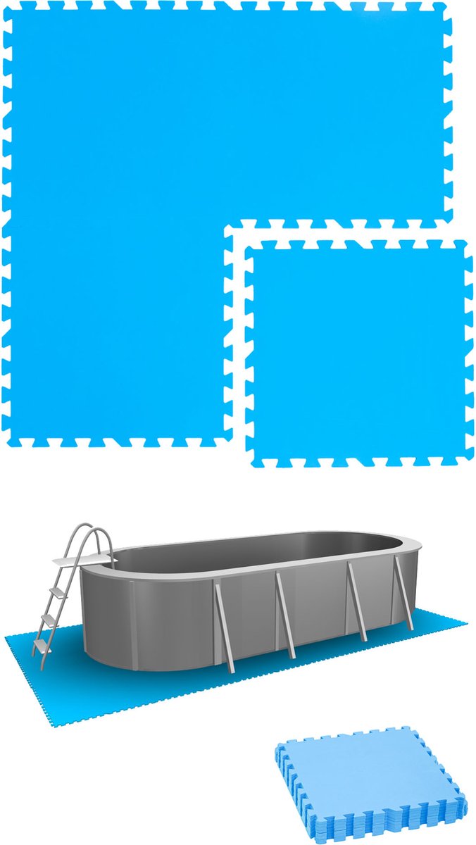 Tapis de fitness - Dalles de piscine - Tapis de sol de piscine - (6x) (40cm  x 40cm) 