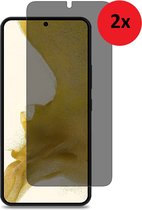 Samsung Galaxy S22 Privacy Screenprotector - Samsung S22 Privacy Screen protector Tempered Beschermglas 2x
