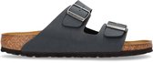 Birkenstock Arizona Slippers Basalt Narrow-fit | Grijs | Imitatieleer | Maat 35