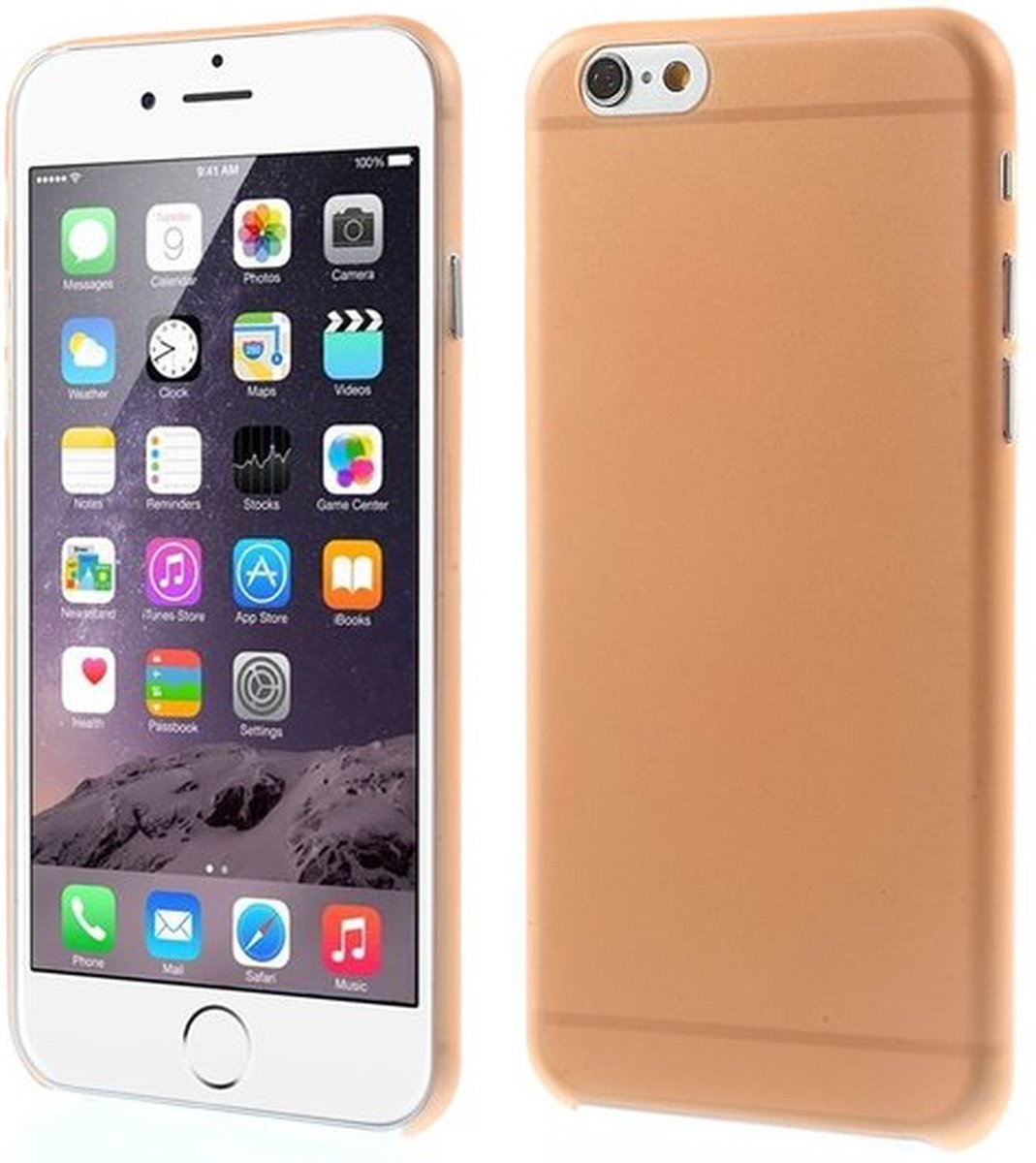 Peachy Ultra dunne, stevige 0.3 mm dikke geschikt voor iPhone 6 6s hoesjes - Oranje