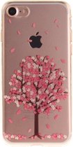 Peachy Doorzichtige roze bloesem boom iPhone 7 8 SE 2020 SE 2022 TPU hoesje case