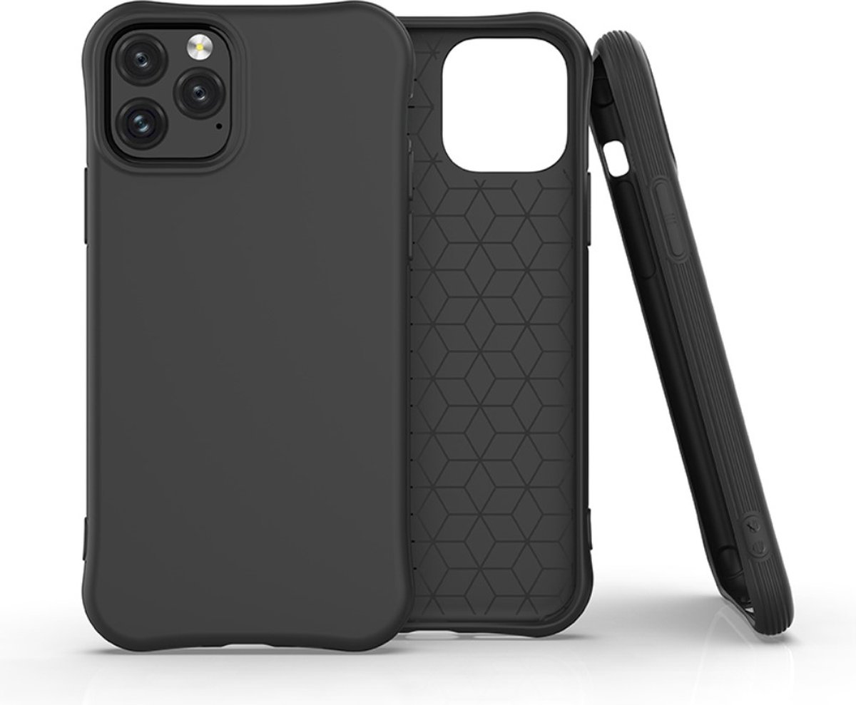 Peachy Soft case TPU hoesje geschikt voor iPhone 11 Pro - zwart
