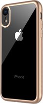 Peachy LEEU Design Gold Transparant Hoesje iPhone XR - Goud