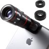 Peachy Universele 4in1 lens set Macro Fisheye Groothoek 10x Telephoto iPhone Samsung Sony