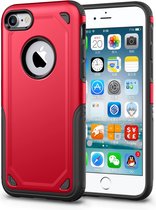Peachy Shockproof Pro Armor iPhone 7 8 SE 2020 SE 2022 hoesje - Protection Case Rood Red