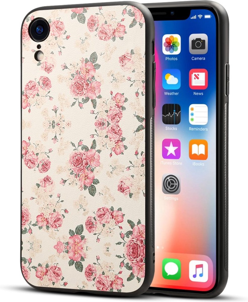 Peachy Rozen Retro Hoesje geschikt voor iPhone XR Case