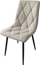 WOONENZO - Eetkamerstoel Regi - beige - eetkamerstoelen - eetkamerstoel beige
