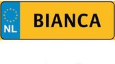Nummer Bord Naam Plaatje - BIANCA - Cadeau Tip