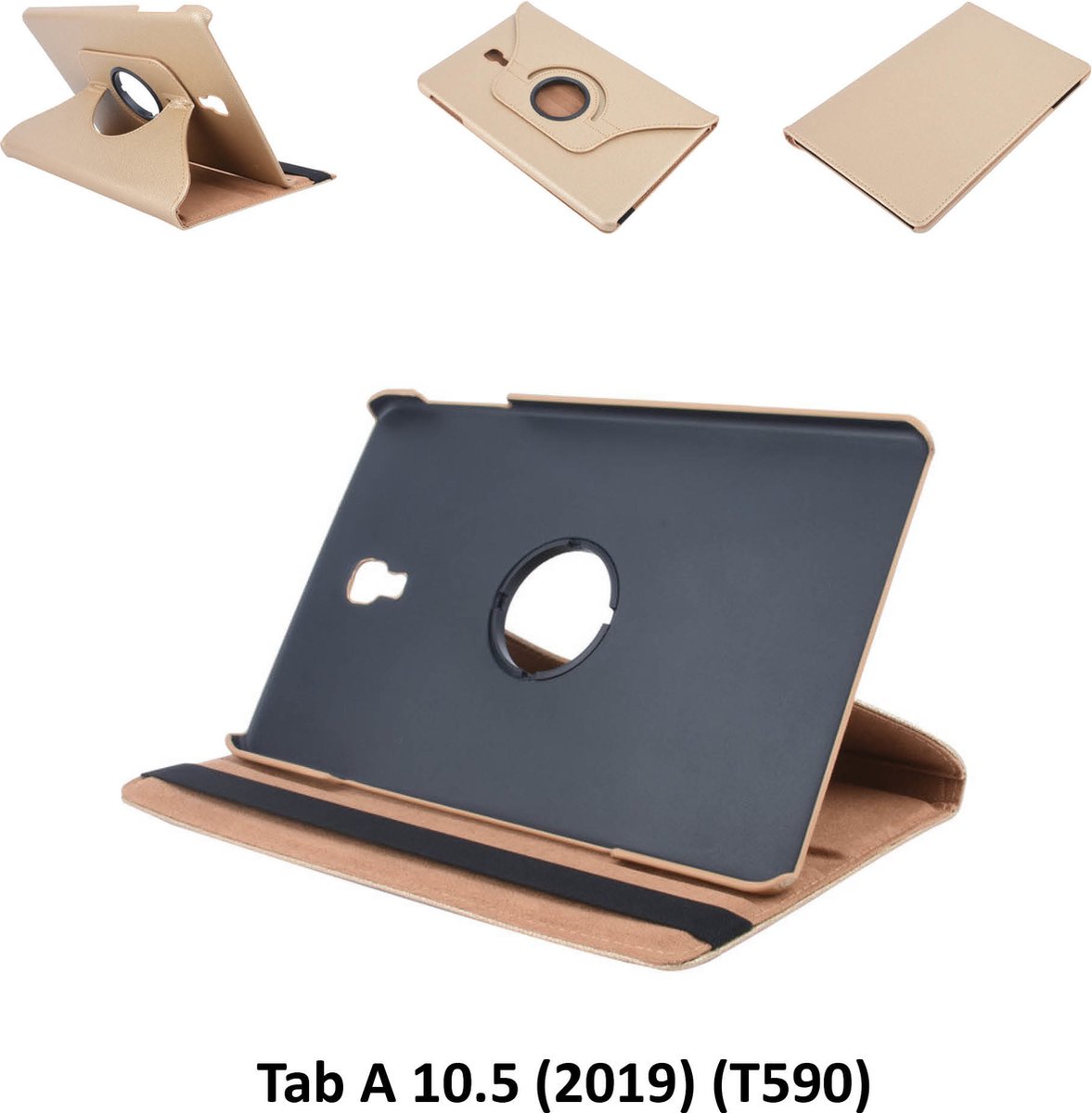 Samsung Galaxy Tab A 10.5 (2018) T590 360 graden Draaibare tablethoes - Goud (T590)