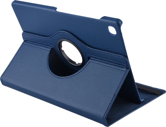 Bestseller: Tablethoes 360 degree Draaibaar voor de Samsung Galaxy Tab S5e 10.5 inch - SMT720 - Vegan leder - Donkerblauw -XLmobiel.nl (T720)