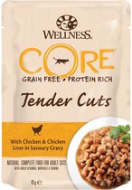 Wellness Core Tender Cuts 85 g - Kattenvoer - Kip&Kippenlever