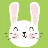 servetten Cute Bunny 3-laags 33 x 33 cm papier 20 stuks