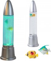 Lavalamp - Waterlamp met Vis - Nachtlamp | Lamp met vissen | Multicolor - 40cm