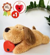 Vulpes Goods® Pets - Knuffel Hond met Hartslag – Puppyknuffel - Hondenknuffel voor Puppy - Snuggle Puppy - Knuffel met Hartslag en gratis Warmte Pad Speciaal voor Puppy's