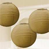 lampionnen goud 24 cm 3 stuks