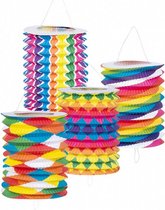 kleurrijke treklampionnen 16 cm papier 12 stuks