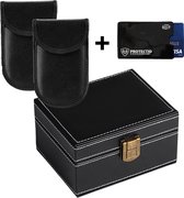 Faraday Goods - Faraday Box Keyless Entry Antidiefstal - Extra Groot Telefoon/Autosleutel kluis - Incl. 2 stuks Rfid beschermhoes autosleutel & Rfid pasjeshouders
