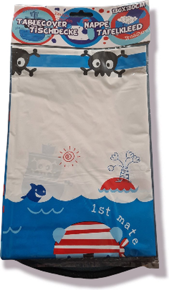 Tafelkleed Piraat, wegwerptafelkleed, 130x180cm Kindercrea