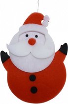 hangfiguur kerstman 36 x 34 cm rood/wit/zwart