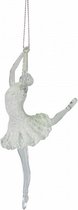 kersthanger ballerina gestrekt 14 cm acryl wit