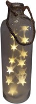 kerstverlichting fles led 13 x 40 cm glas transparant