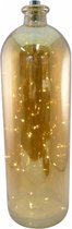 decoratiefles led 13 x 40 cm glas transparant/goud