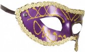 verkleedmasker 17 cm paars