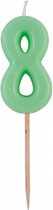 cijferkaars ''8'' 4,5 cm wax groen