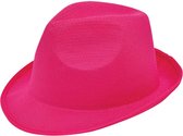 hoed Maffia 58 cm polyester roze