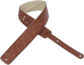 LEVY'S Leathers Wide Brown Garment Leather Guitar Strap DM1SG-BRN