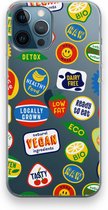 Case Company® - iPhone 12 Pro hoesje - Fruitsticker - Soft Cover Telefoonhoesje - Bescherming aan alle Kanten en Schermrand