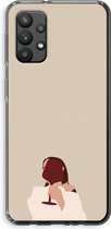 Case Company® - Samsung Galaxy A32 4G hoesje - I drink wine - Soft Cover Telefoonhoesje - Bescherming aan alle Kanten en Schermrand