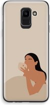 Case Company® - Samsung Galaxy J6 (2018) hoesje - Fresh coffee - Soft Cover Telefoonhoesje - Bescherming aan alle Kanten en Schermrand