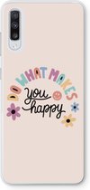 Case Company® - Samsung Galaxy A70 hoesje - Happy days - Soft Cover Telefoonhoesje - Bescherming aan alle Kanten en Schermrand