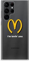 Case Company® - Samsung Galaxy S22 Ultra hoesje - I'm lovin' you - Soft Cover Telefoonhoesje - Bescherming aan alle Kanten en Schermrand