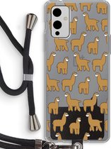 Case Company® - OnePlus 9 hoesje met Koord - Alpacas - Telefoonhoesje met Zwart Koord - Bescherming aan alle Kanten en Over de Schermrand