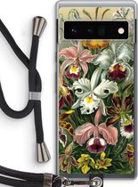 Case Company® - Google Pixel 6 Pro hoesje met Koord - Haeckel Orchidae - Telefoonhoesje met Zwart Koord - Bescherming aan alle Kanten en Over de Schermrand