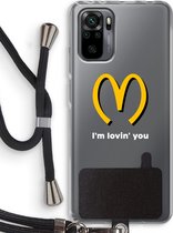 Case Company® - Xiaomi Redmi Note 10 Pro hoesje met Koord - I'm lovin' you - Telefoonhoesje met Zwart Koord - Bescherming aan alle Kanten en Over de Schermrand