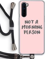 Case Company® - OnePlus Nord hoesje met Koord - Morning person - Telefoonhoesje met Zwart Koord - Bescherming aan alle Kanten en Over de Schermrand