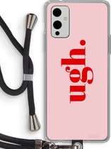 Case Company® - OnePlus 9 hoesje met Koord - Ugh - Telefoonhoesje met Zwart Koord - Bescherming aan alle Kanten en Over de Schermrand