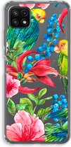 Case Company® - Samsung Galaxy A22 5G hoesje - Papegaaien - Soft Cover Telefoonhoesje - Bescherming aan alle Kanten en Schermrand