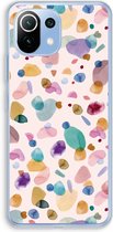 Case Company® - Xiaomi Mi 11 Lite hoesje - Terrazzo Memphis - Soft Cover Telefoonhoesje - Bescherming aan alle Kanten en Schermrand