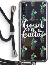 Case Company® - Samsung Galaxy A50 hoesje met Koord - Cactus quote - Telefoonhoesje met Zwart Koord - Bescherming aan alle Kanten en Over de Schermrand