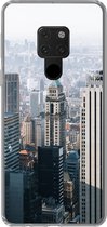 Geschikt voor Huawei P40 Lite hoesje - New York - Skyline - Mist - Siliconen Telefoonhoesje