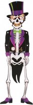 halloweenposter Skelet junior 85 cm zwart/wit