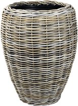 Drypot Rattan Vase Grey